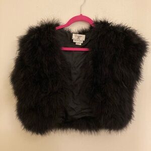 Valentino Black feather bolero.